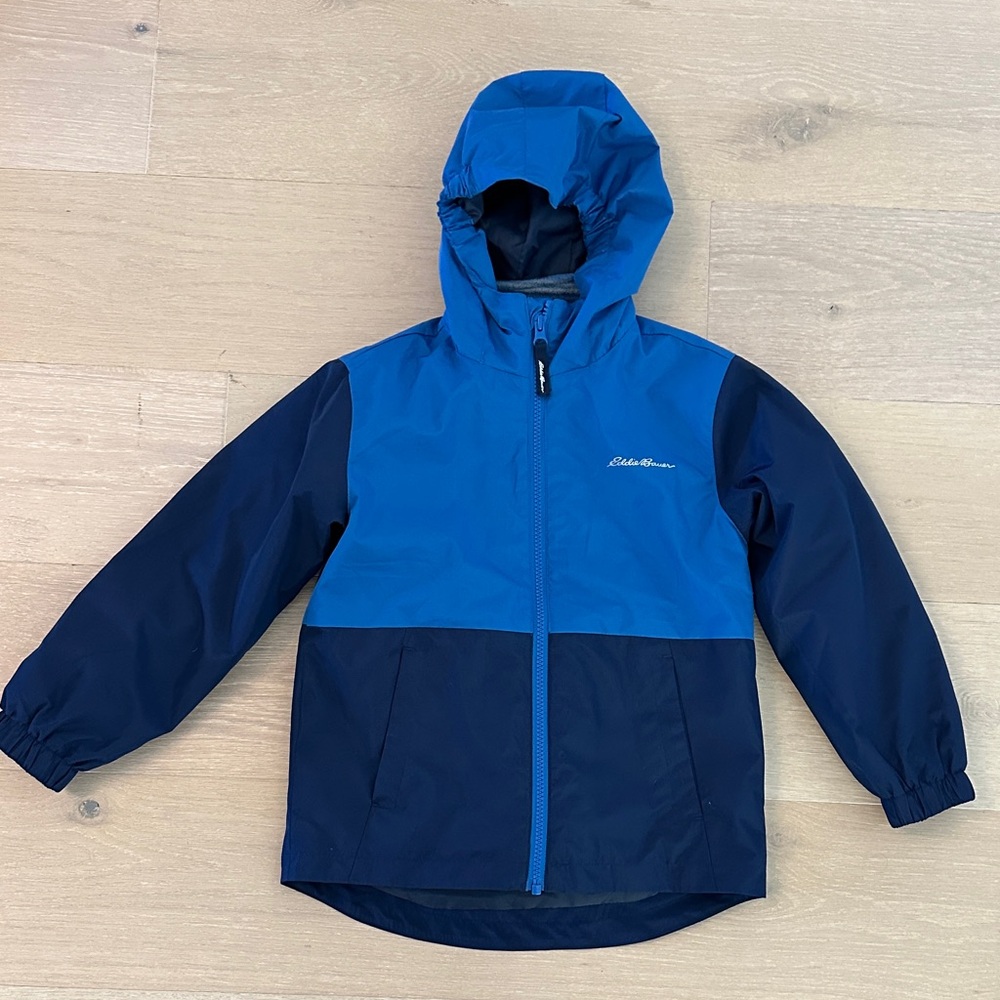 Eddie Bauer Two-Tone Blue Hooded Jacket